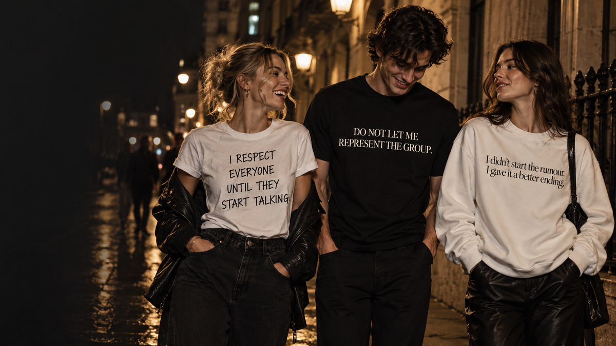 I respect everyone until they start talking. tee worn on a night out