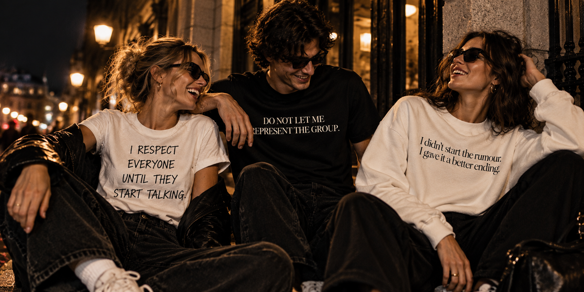 I didn't start the rumour. I gave it a better ending. sweatshirt worn on a night out